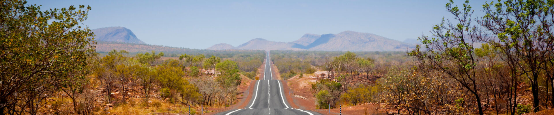 The,Open,Road,In,Kimberly,,Western,Australia.,Straight,Single,Lane